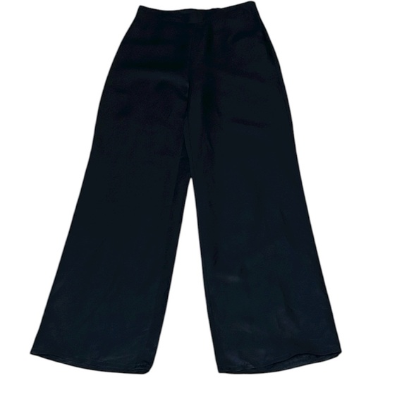 & Other Stories Black Linen Blend High Rise Wide Leg Pants - Picture 1 of 11